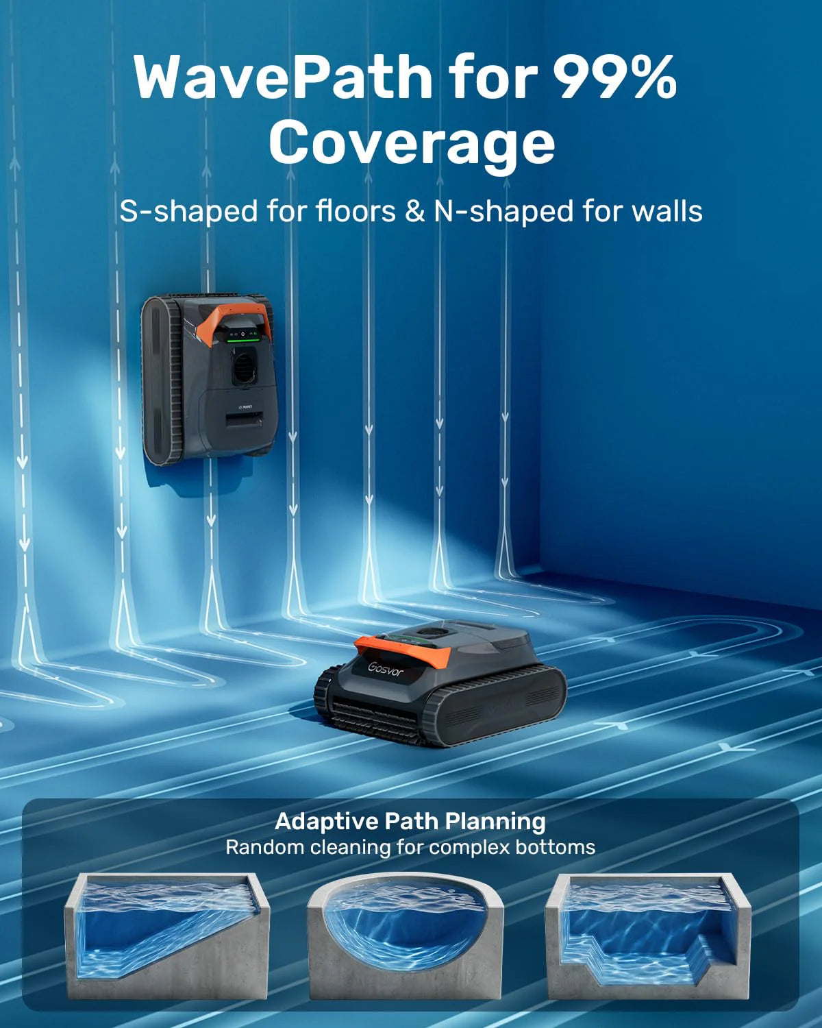 Cordless Robotic Pool Vacuum Cleaner With Smart Navigation And Wall And Waterline Cleaning