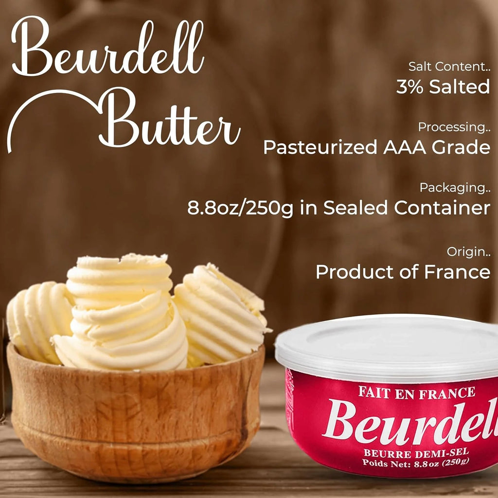 Beurdell Canned Salted Pasteurized French Butter, Pack Of 24