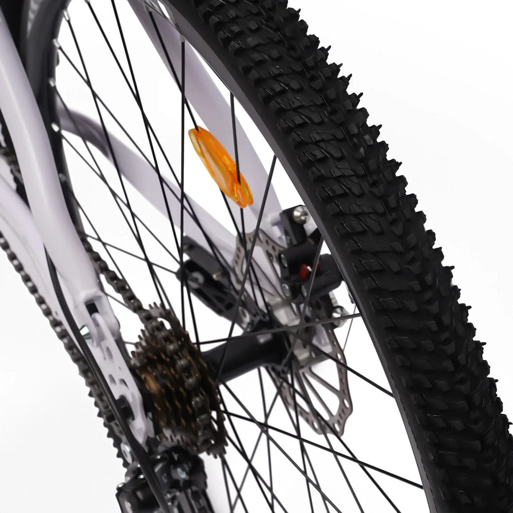 Outroad 26 inch 21 Speed Full Suspension Folding Mountain Bike, High-Carbon Steel, Double Disc Brakes - 120kg Capacity