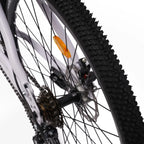 Outroad 26 inch 21 Speed Full Suspension Folding Mountain Bike, High-Carbon Steel, Double Disc Brakes - 120kg Capacity