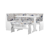 Hannah Breakfast Nook 3-Piece Dining Set With Corner Bench