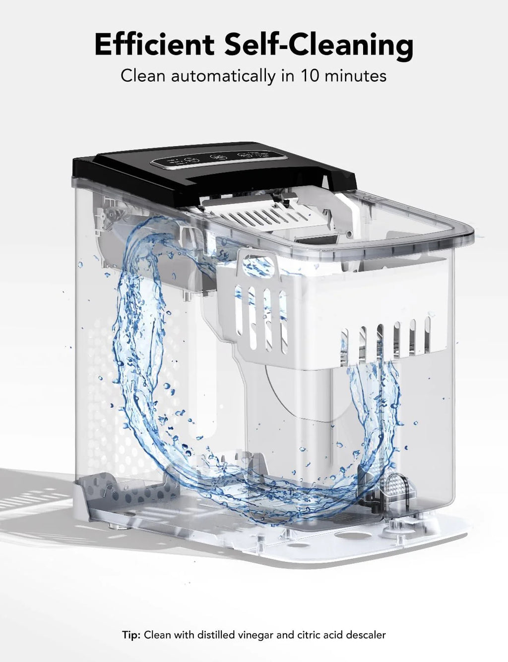 GoveeLife Smart Countertop Ice Maker, 2 L, 26 lbs Per 24 Hours, Two Ice Sizes