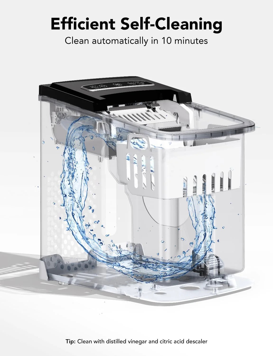 GoveeLife Smart Countertop Ice Maker, 2 L, 26 lbs Per 24 Hours, Two Ice Sizes