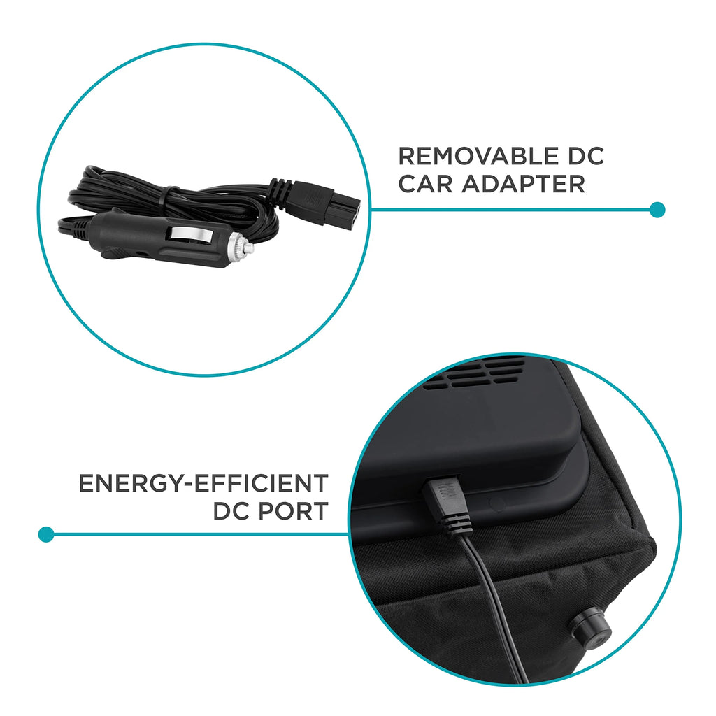 Ivation Portable Electric Cooler Bag, 15 L, Soft-Sided, DC 12V