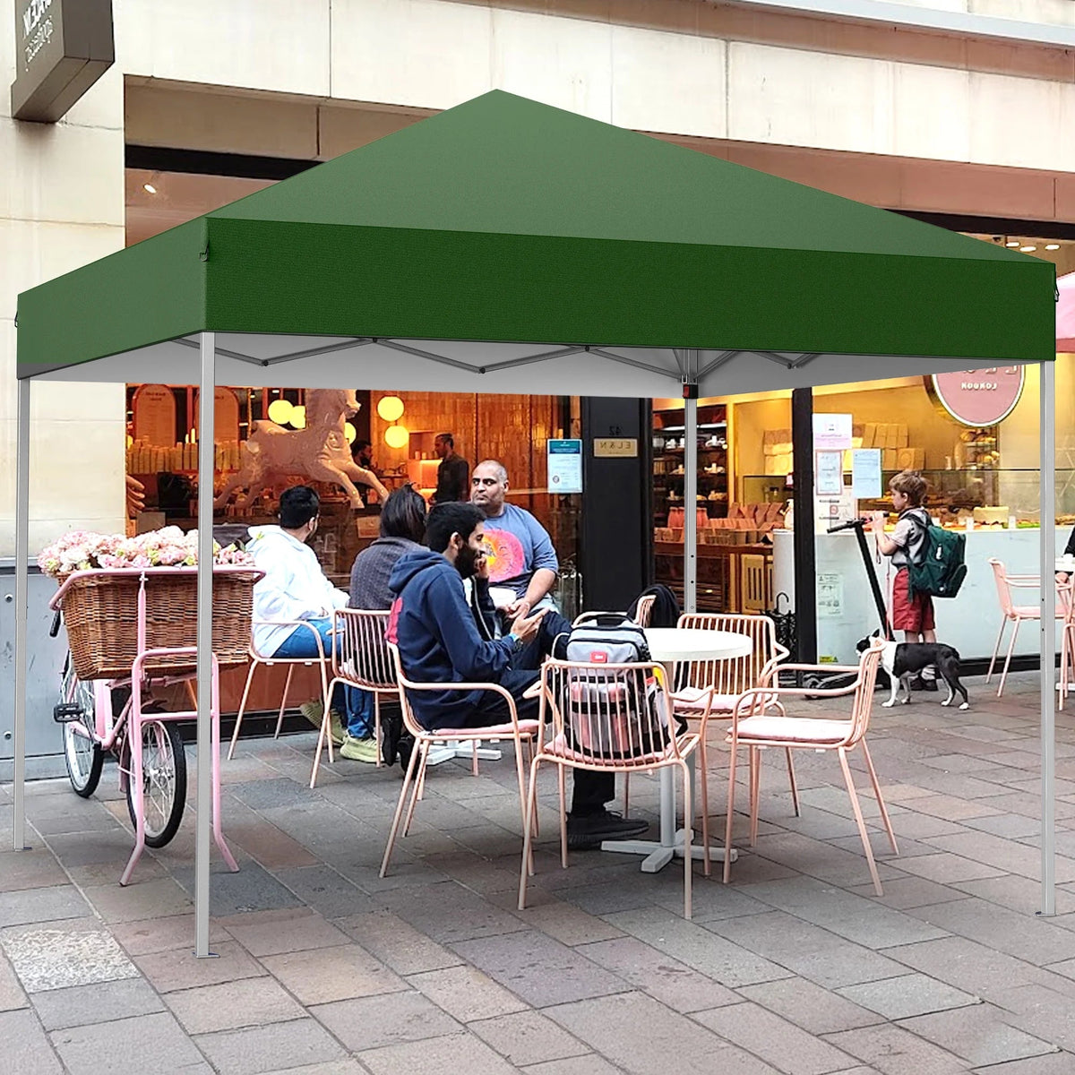 GVDV 10x10 ft Easy Pop Up Outdoor Canopy Tent - Blue