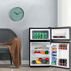 3.2 Cu. Ft. 2-Door Compact Refrigerator With Freezer - Black, Gray Or White