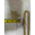 Number 23 Football Pendant Necklace With 20in Cuban Chain, 13mm Width