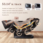 4D Full Body Massage Chair With 53.14 in SL Track, Zero Gravity And 12 Auto Modes