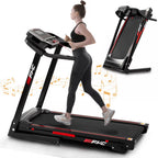 Folding Electric Treadmill With 3.5HP Motor, 300LBS Capacity And Incline