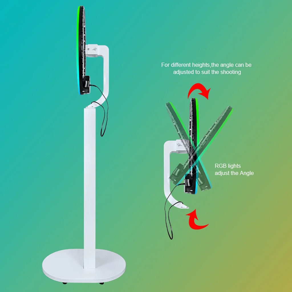 iPad Photo Booth with RGB Ring Light for 10.2in, 10.9in, 11in and 12.9in iPads