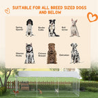 PawHut Outdoor Dog Kennel 19.7' x 7.5' x 7.5' With Waterproof Roof - D02-179V02SR