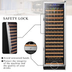 Lanbo 165 Bottle Built-In Black Single Zone Wine Cooler, 24 inch Width - LW177S