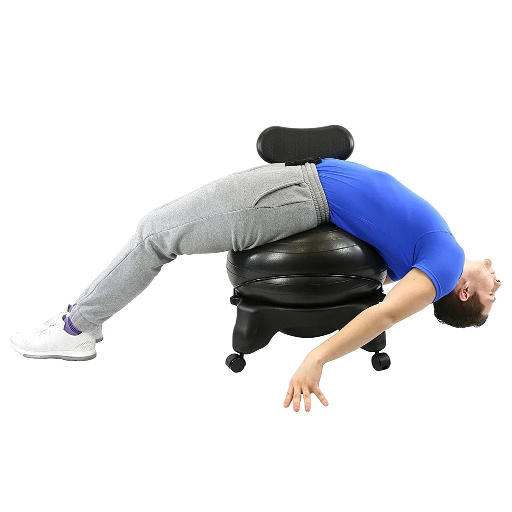 Cando Inflatable Ergonomic Exercise Ball Chair With Air Pump - 20 Inch