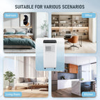 Portable Air Conditioner, 10000 BTU 3-in-1 Cooling, Dehumidifier And Fan - White