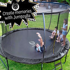 JUMPZYLLA Recreational Trampoline With Enclosure And Ladder - 12 FT