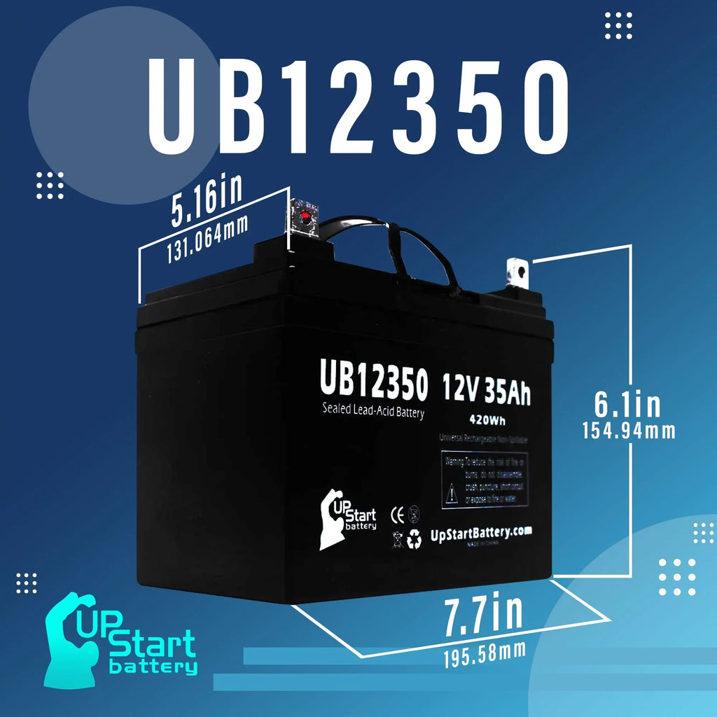 UpStart Battery Sealed Lead Acid Replacement Battery for Imc Heartway Escape H - UB12350, 12V 35Ah 35000mAh L1 Terminal, 5 Pack