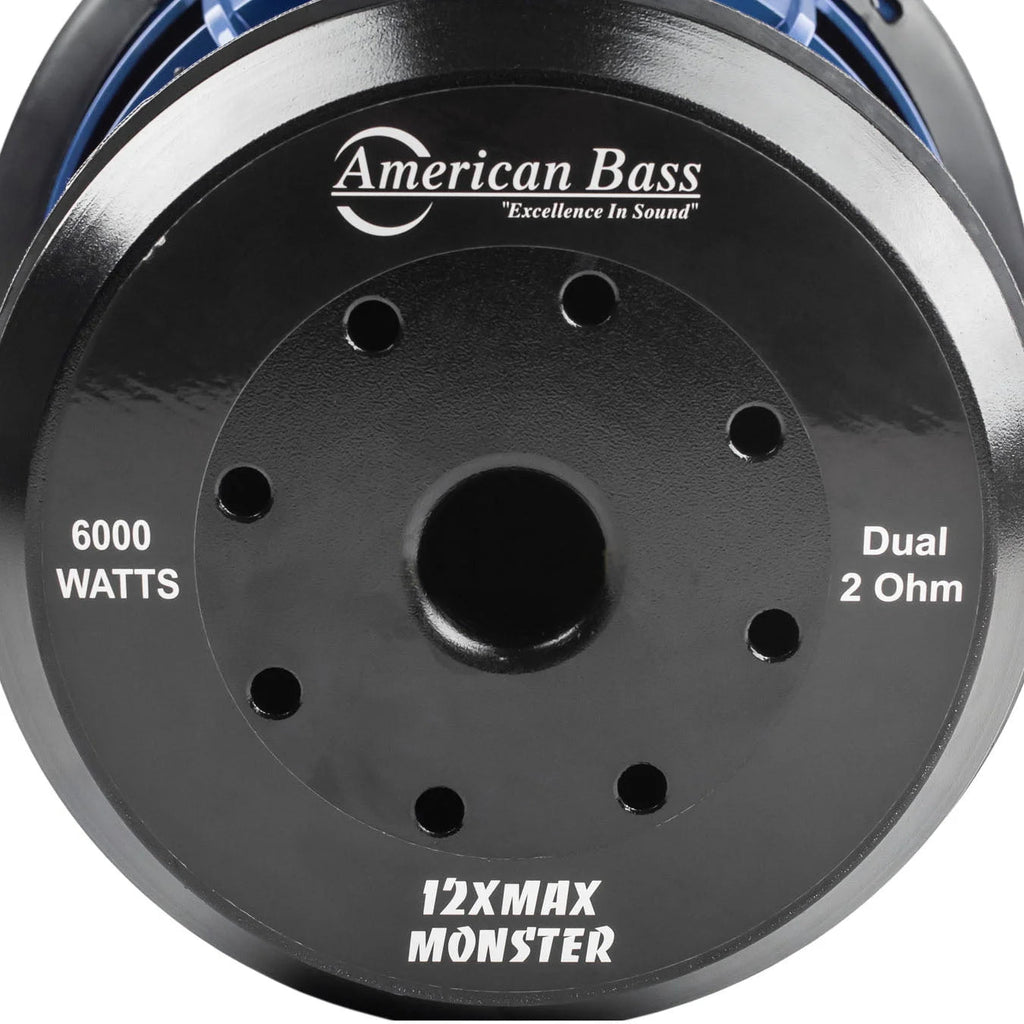 American Bass XMAXXX 12in Dual 2 Ohm 6000 Watts Subwoofer - XMAX12D2