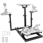 Marada Flight Simulator and Racing Wheel Stand, Adjustable, Carbon Steel - Fits Thrustmaster HOTAS Warthog
