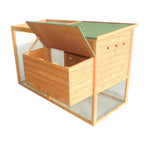 PawHut 64in Large Wooden Chicken Coop Kit With Outdoor Run And Nesting Box