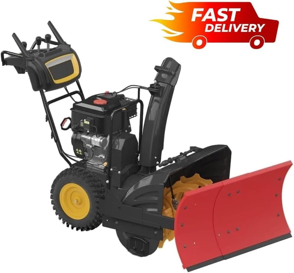 Throwerblade Snowplow Kit With Blade And Hardware - 22 To 32-inch 2-Stage And 3 Stage Snowblower Attachment