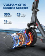 Electric Scooter With Solid Tires And Dual Braking - 350W/500W