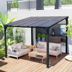 Hardtop Outdoor Pergola Patio Gazebo With Roof, 10x8