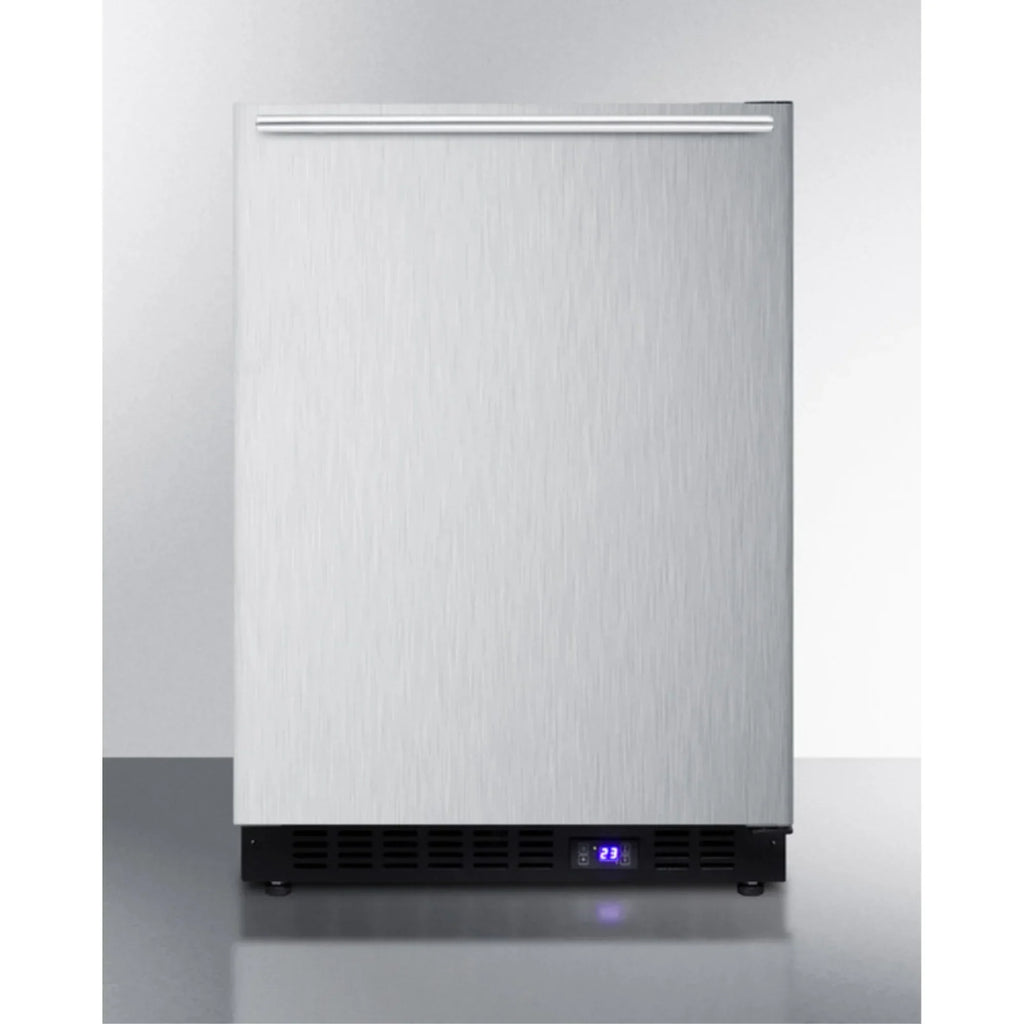 Frost-Free Built-In Undercounter All-Freezer With Stainless Steel Wrapped Exterior And Horizontal Handle