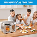 Midea Flexify French Door Air Fryer Toaster Oven Combo, 26.4 QT, 10-in-1, Stainless Steel