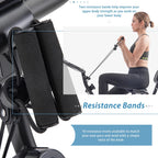 Foldable Magnetic Upright And Recumbent Exercise Bike, Light Blue