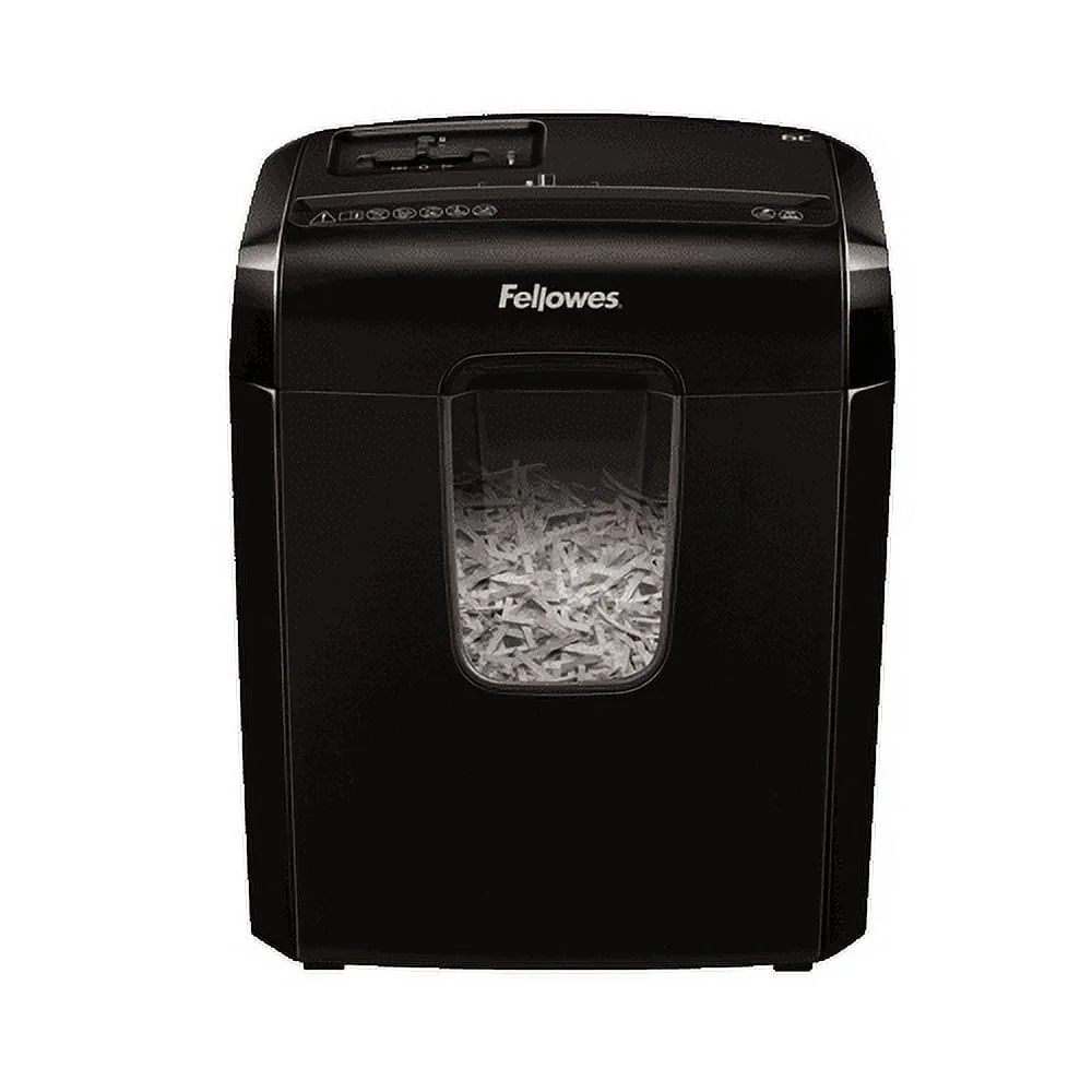 Fellowes Powershred 6C Cross-Cut Shredder - Black