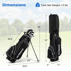 Costway Men's Complete Golf Club Set 10 Pieces With 460cc Alloy Driver