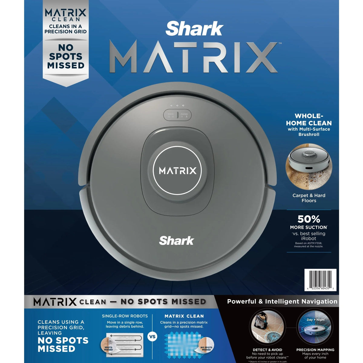 Shark Matrix Robot Vacuum for Carpets and Hard Floors - RV2300