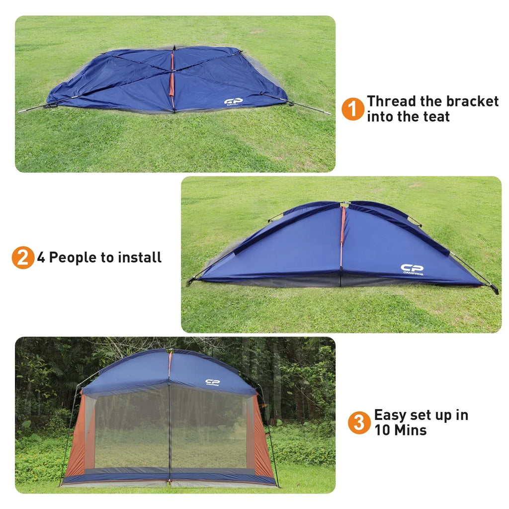 CAMPROS Screen House Canopy Tent, Blue, 12' x 10', 90in Center Height