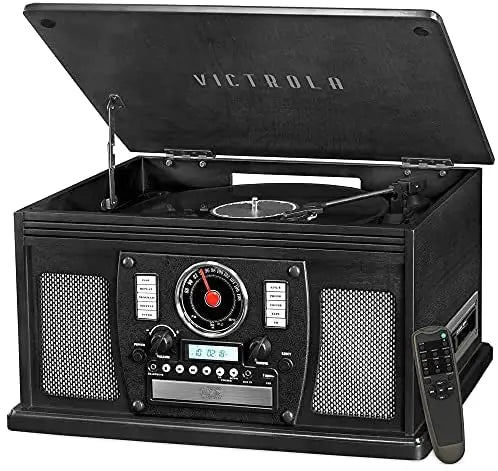 Victrola 8-in-1 Bluetooth Record Player With Built-In Speakers And Wireless Streaming