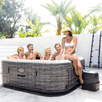 INTEX PureSpa Greystone Deluxe Spa Set, 6 Person, 77 x 77 x 28 in - 28451EP
