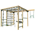 Lifespan Kids Premium Timber Jungle Gym Play Centre, 406cm x 196.2cm x 205cm, 5 Children, 50kg - Orangutan Climbing Cube