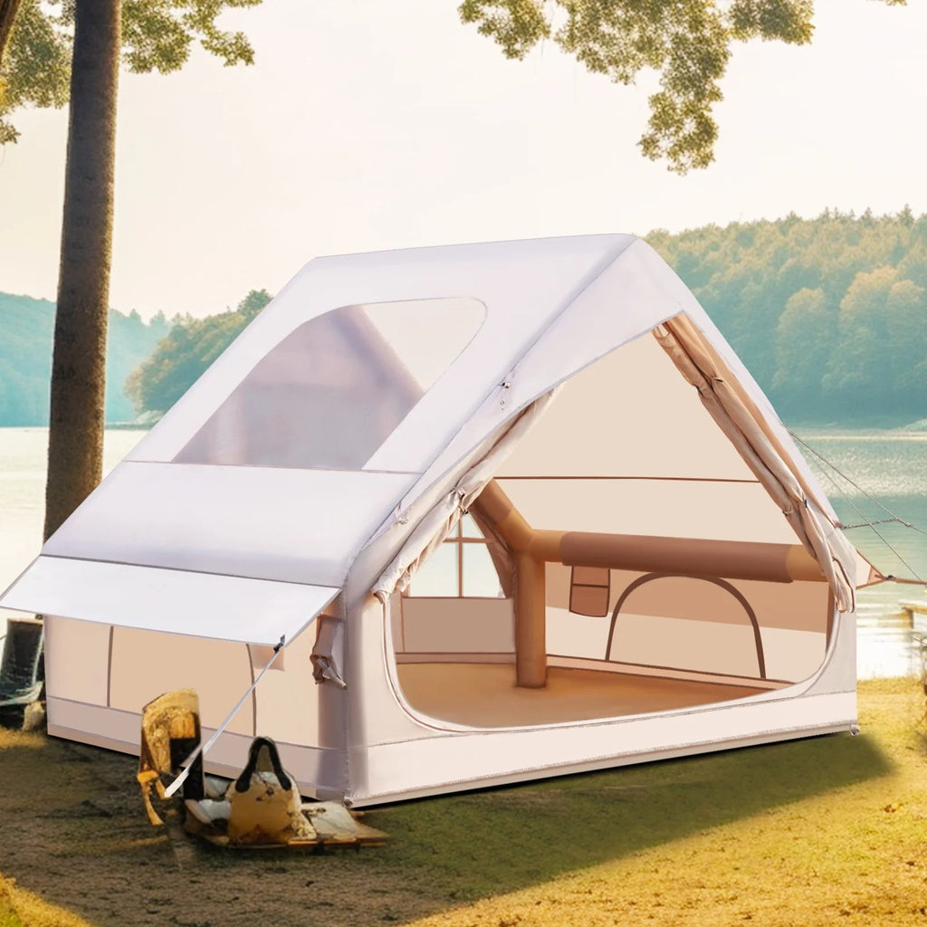 Gaonala Inflatable Camping Tent For 4-6 People, 420D Oxford Fabric - With Hand Pump
