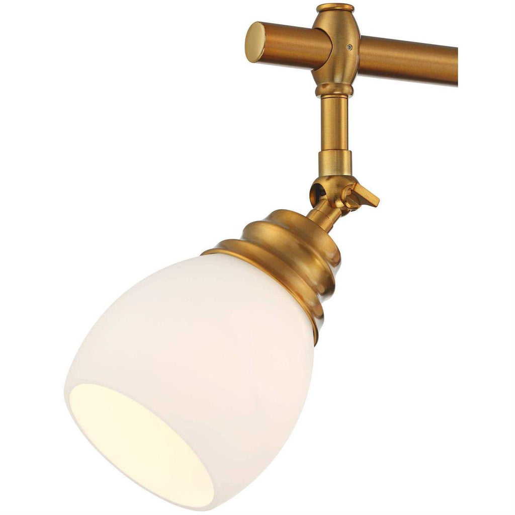 Pro Track 4-Head Wall Or Ceiling Track Light Fixture Kit, Warm Gold - Elm Park