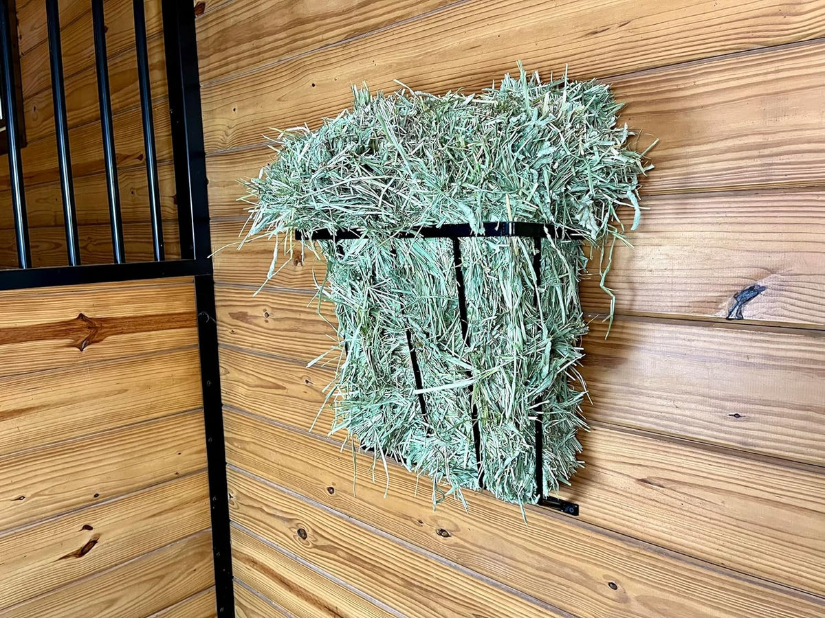 Dutch Ranch Steel Wall Hay Rack, Black, 18.5 in Long