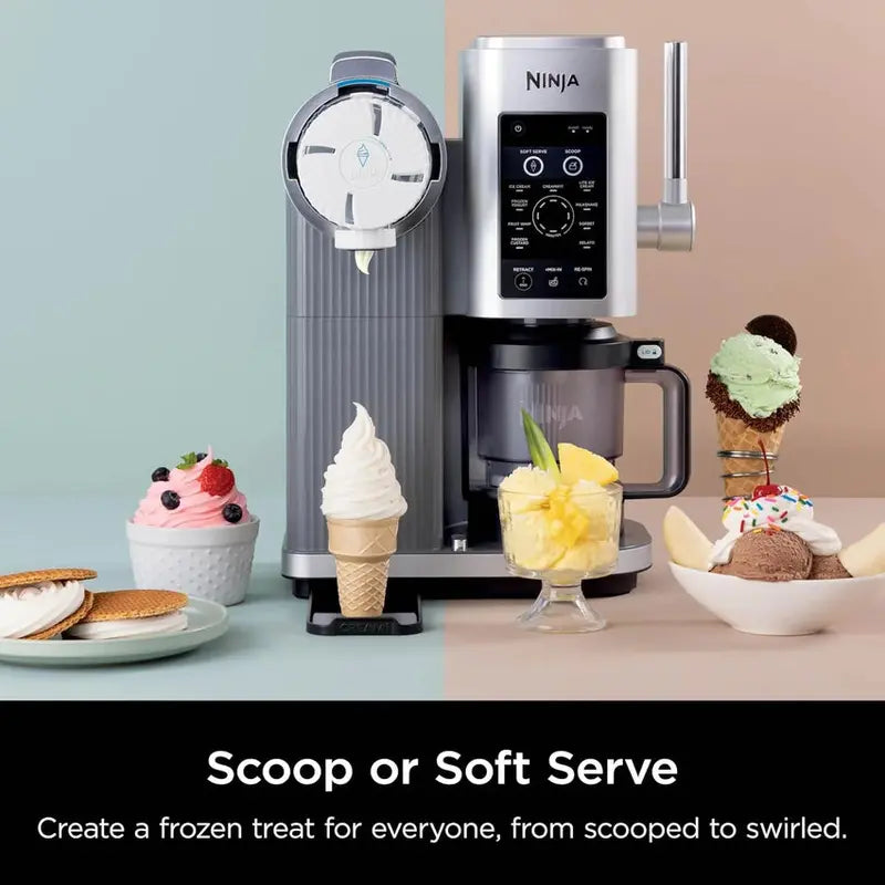 Ninja CREAMi Swirl Ice Cream And Soft Serve Maker, 13 Programs, Two 16oz Pints - NC701