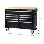 9-Drawer Gloss Black Deep Tool Chest Mobile Workbench, 46 in. W x 24 in. D