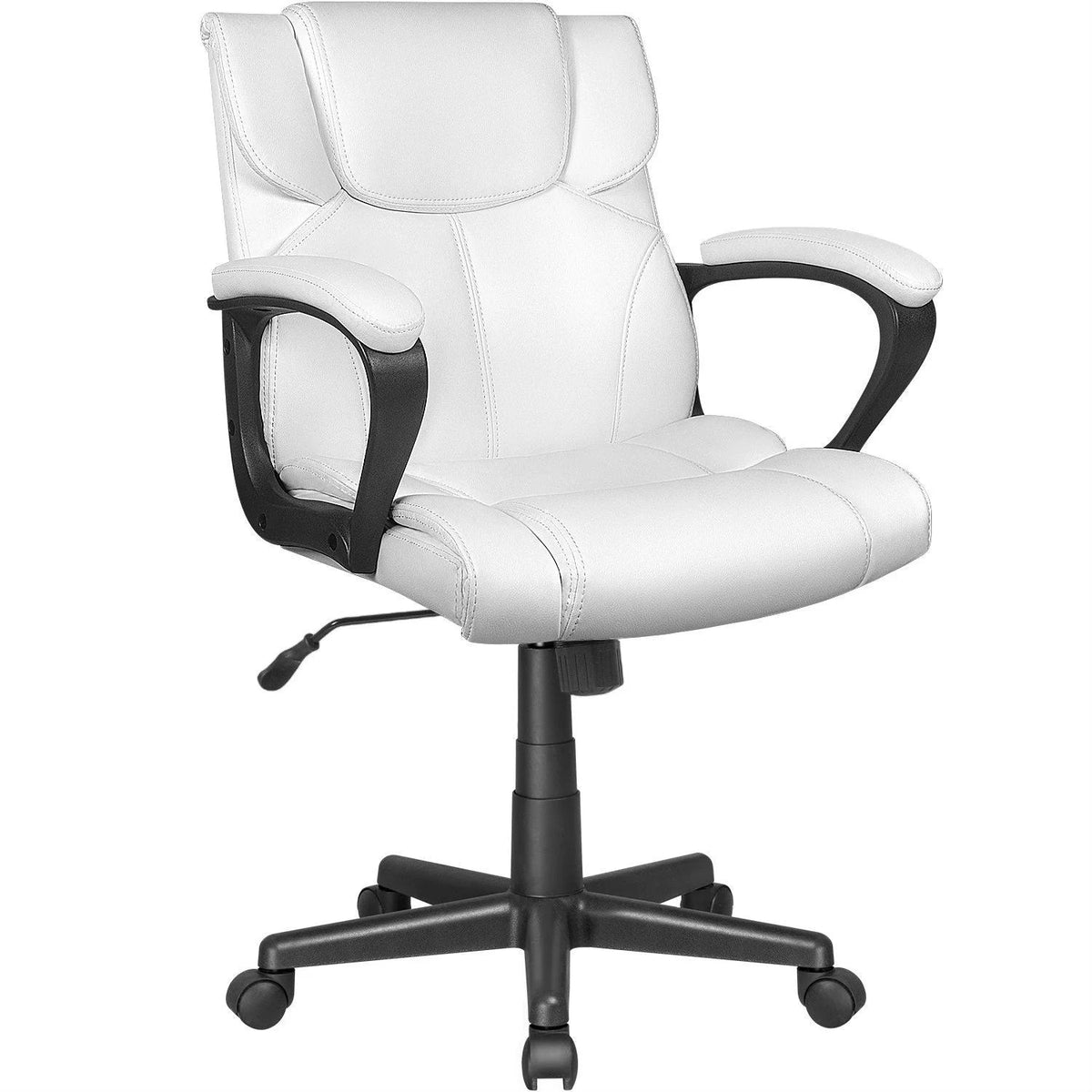 Mid-Back Ergonomic Swivel Office Chair - Black