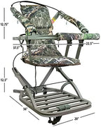 Aluminum Climbing Treestand With Padded Seat, 300 Lb. Capacity And Safety Harness