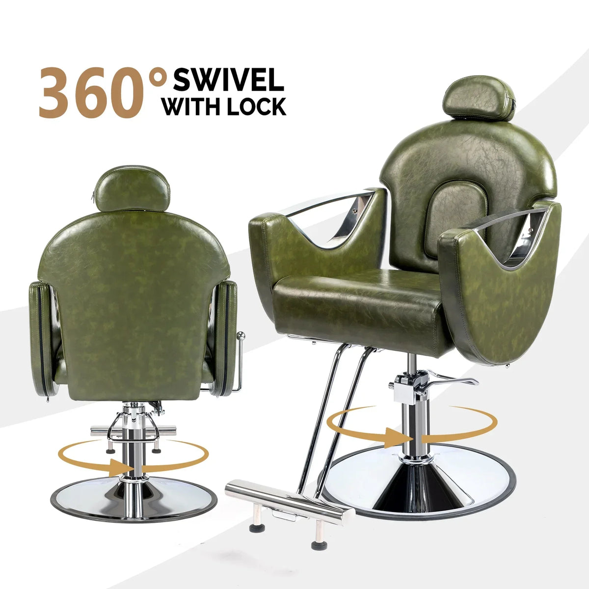 OmySalon Reclining Salon Chair With Footrest And 330 lbs Capacity
