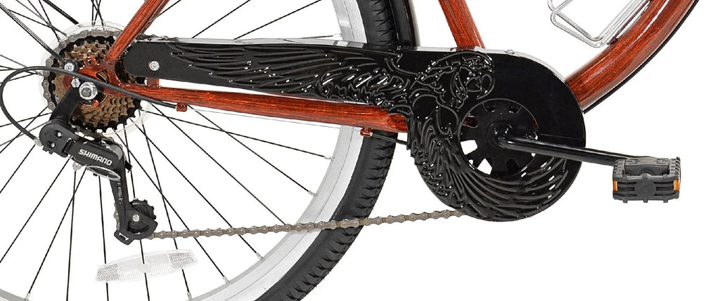 Kent 26in Margaritaville Men's Cruiser Bike, Wood Grain Color