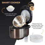 Buffalo White IH Smart Rice Cooker And Warmer, 1 L, 5 Cups