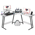 L-Shaped Gaming Computer Desk With Removable Monitor Stand, 51.3 in x 19.8 in x 29 in