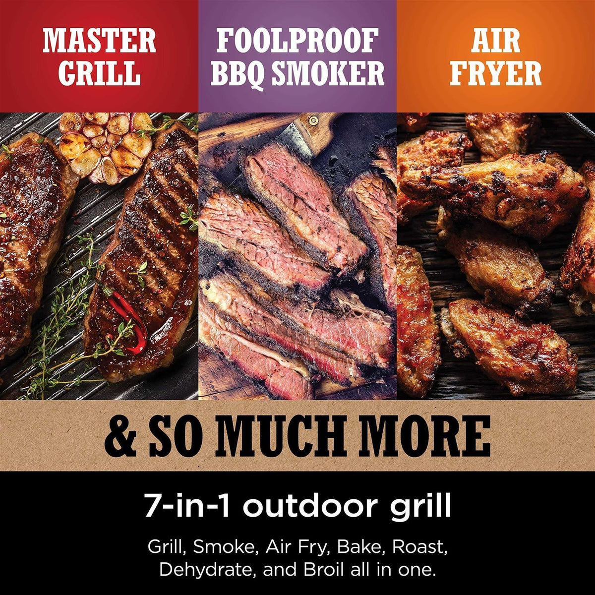 Ninja Woodfire Pro Outdoor Grill & Smoker With Built-In Thermometer - OG751BRN