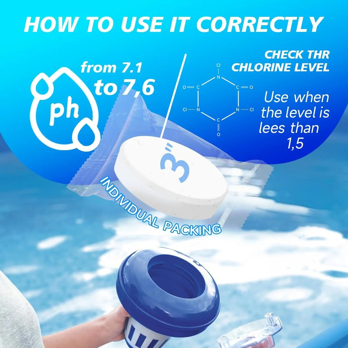 3 Inch Pool And Spa Chlorine Tablets - 50 Lbs