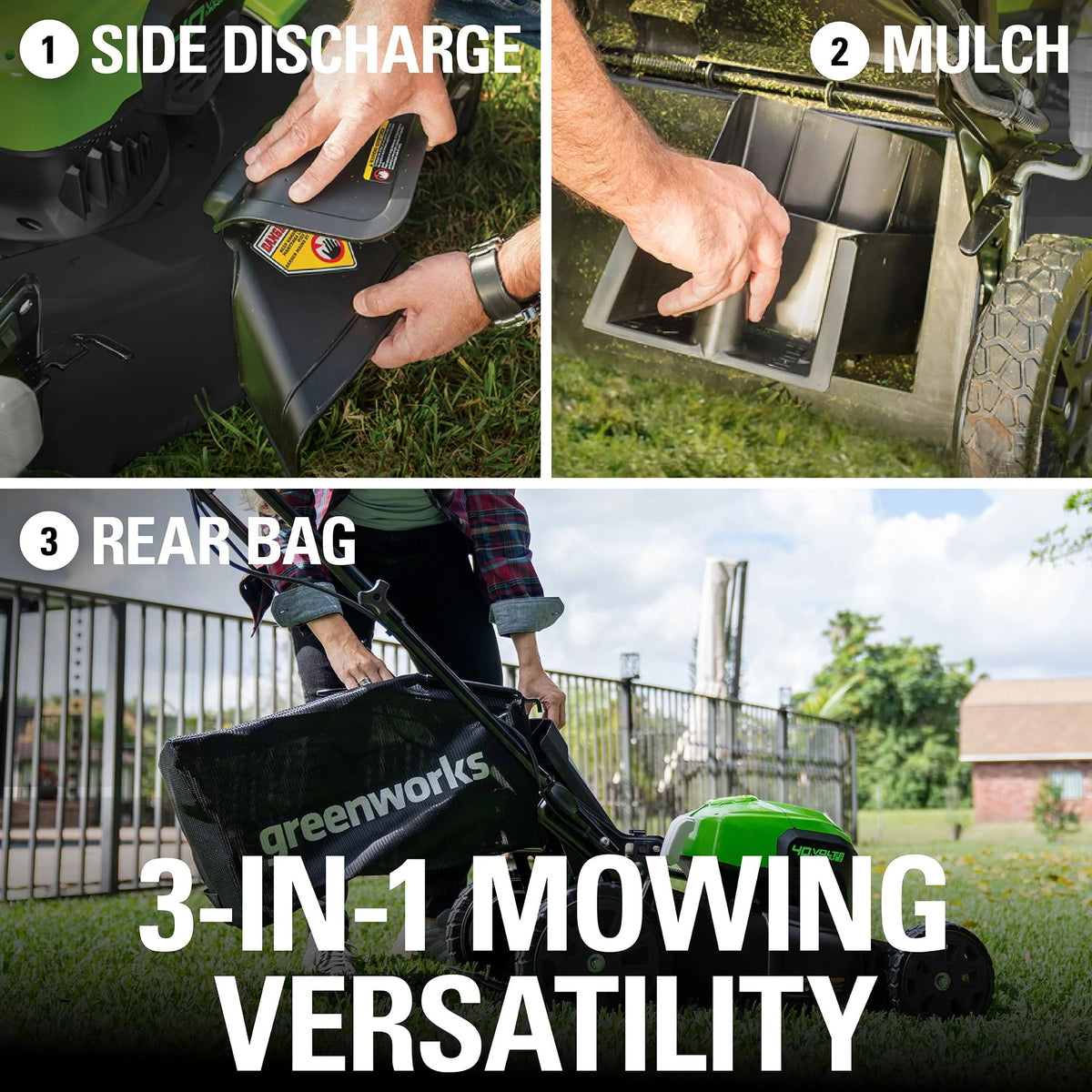 Greenworks 40V 20-Inch Brushless Walk-Behind Push Lawn Mower With 40 Ah Battery And Quick Charger - 2516302